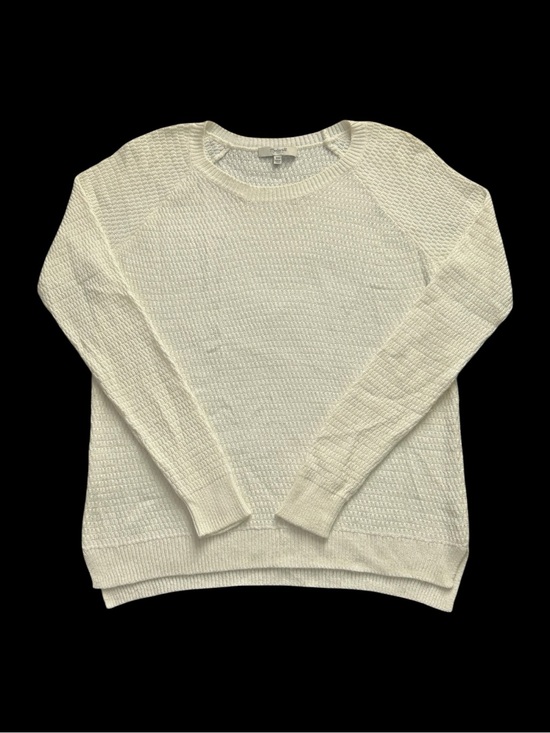 Sweaters - Madewell XS Ivory Textured Knit Sweater Cotton Blend Crewneck Pullover